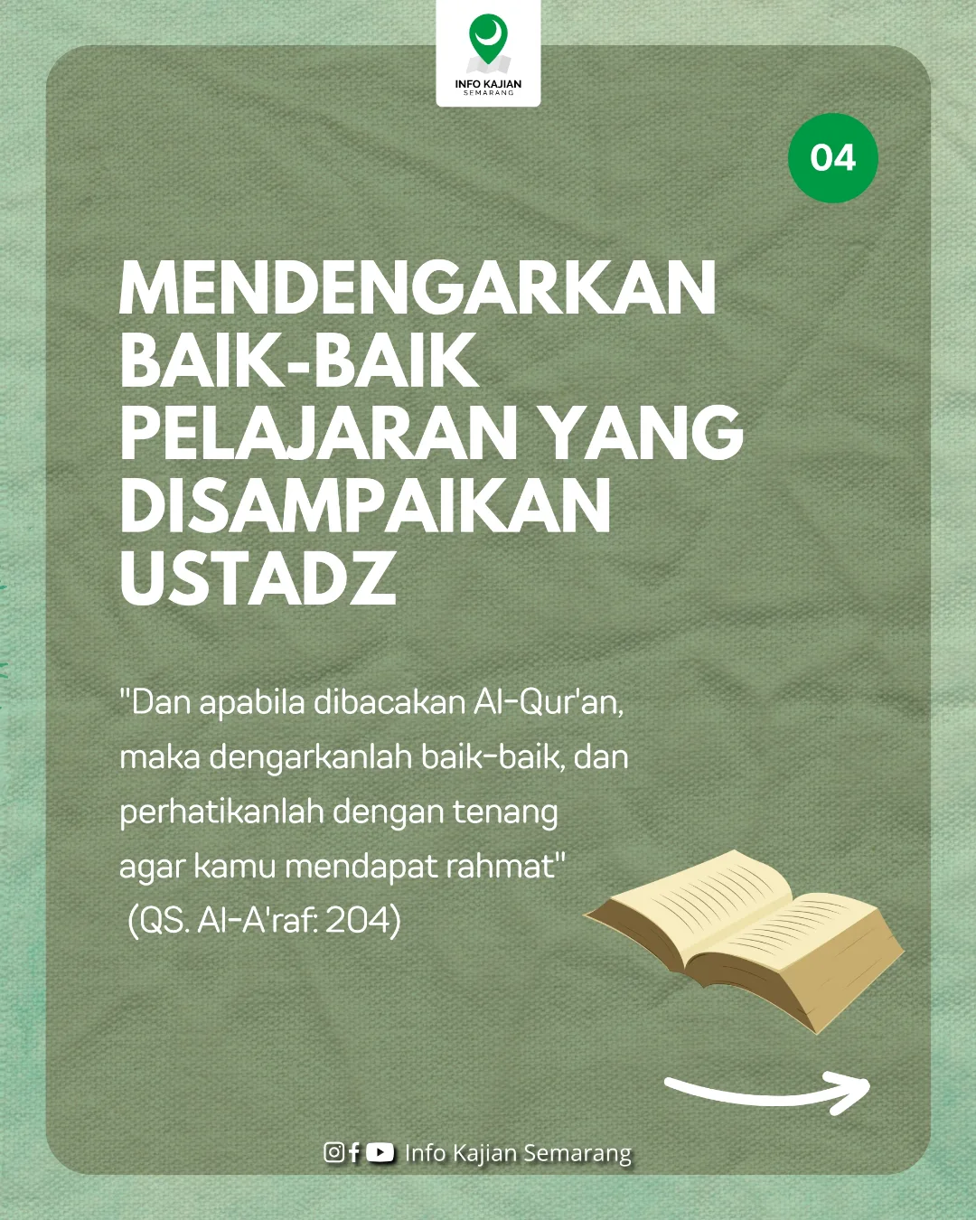 Mendengarkan Baik-Baik Pelajaran yang Disampaikan Ustadz