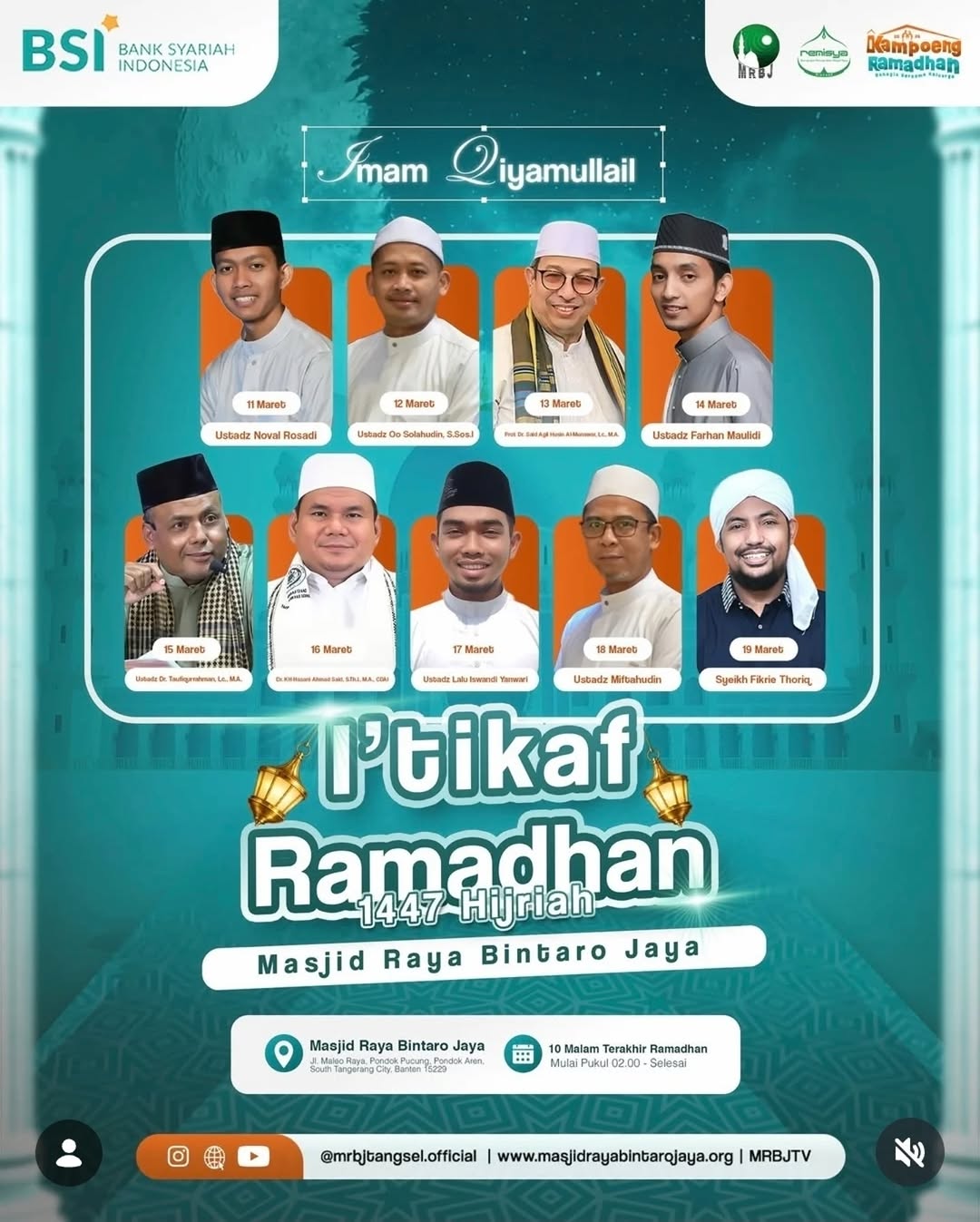 I'tikaf Ramadhan 1447 Hijriah