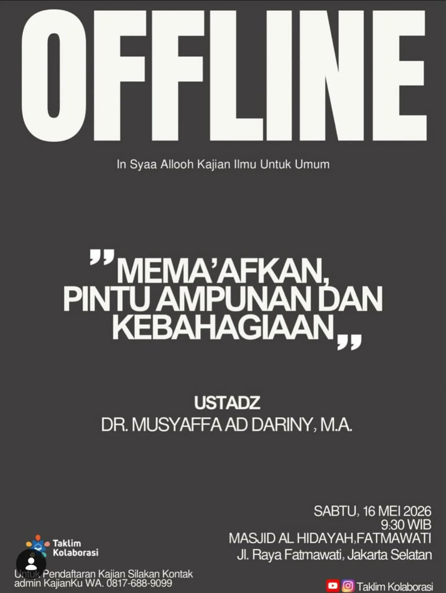 Mema'afkan, Pintu Ampunan Dan Kebahagiaan