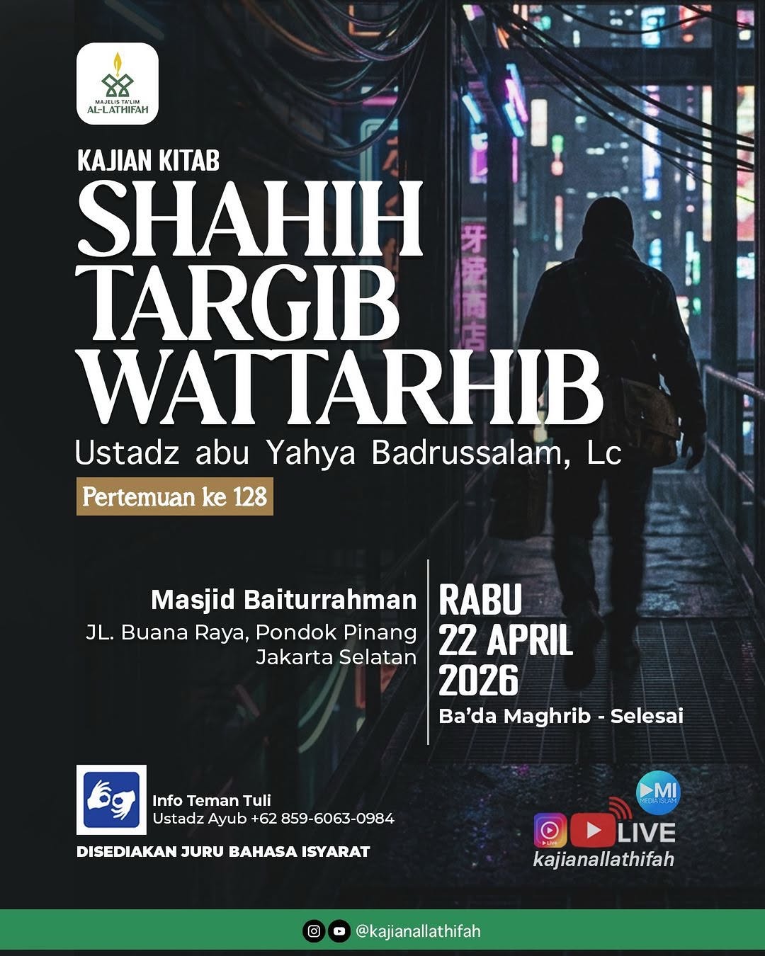 Kajian Kitab Shahih Targib Wattarhib