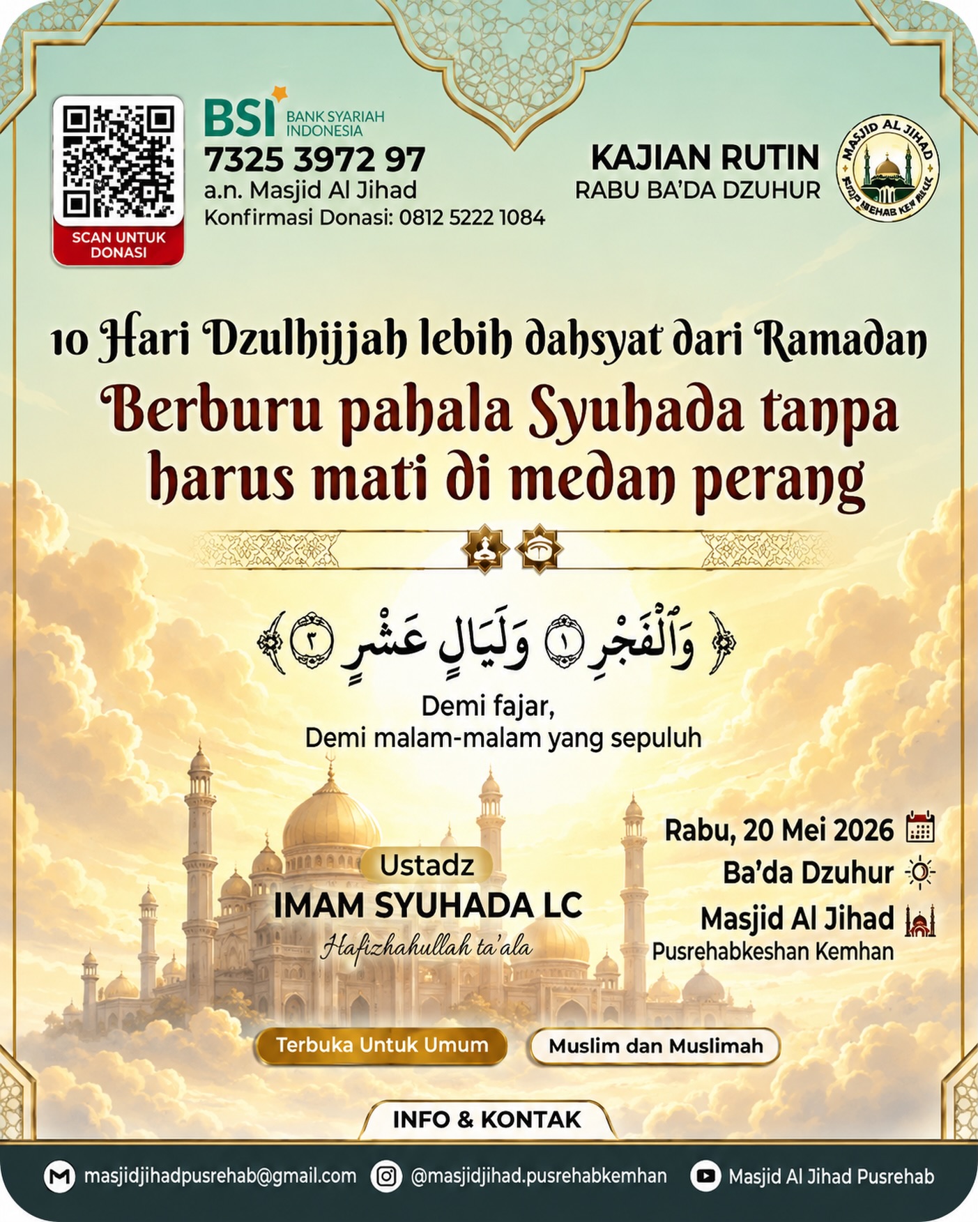 Berburu pahala Syuhada tanpa harus mati di medan perang
