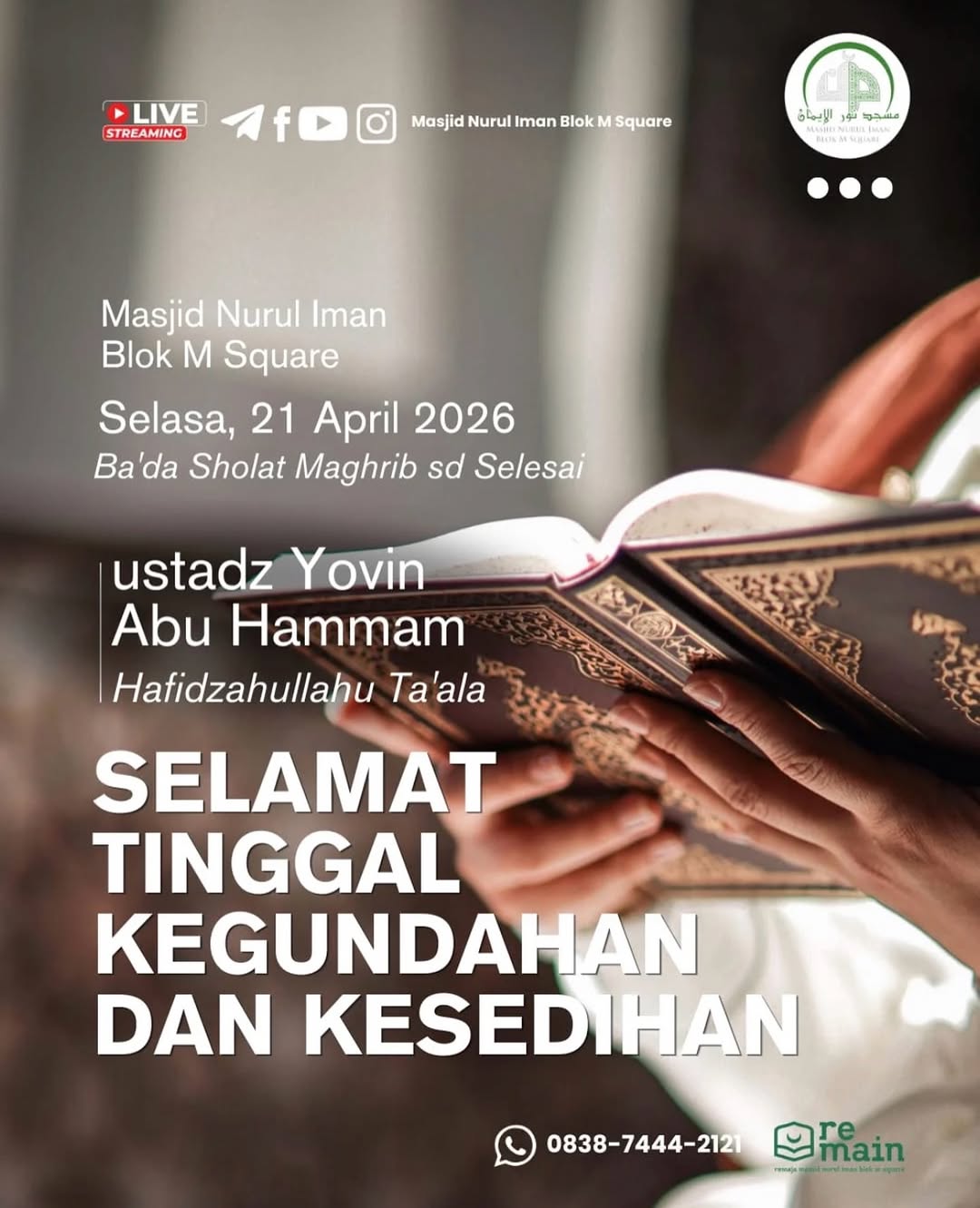 Selamat Tinggal Kegundahan dan Kesedihan