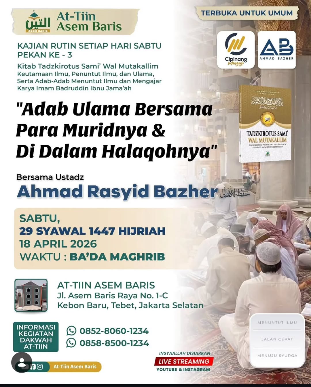 Adab Ulama Bersama Para Muridnya & Di Dalam Halaqohnya
