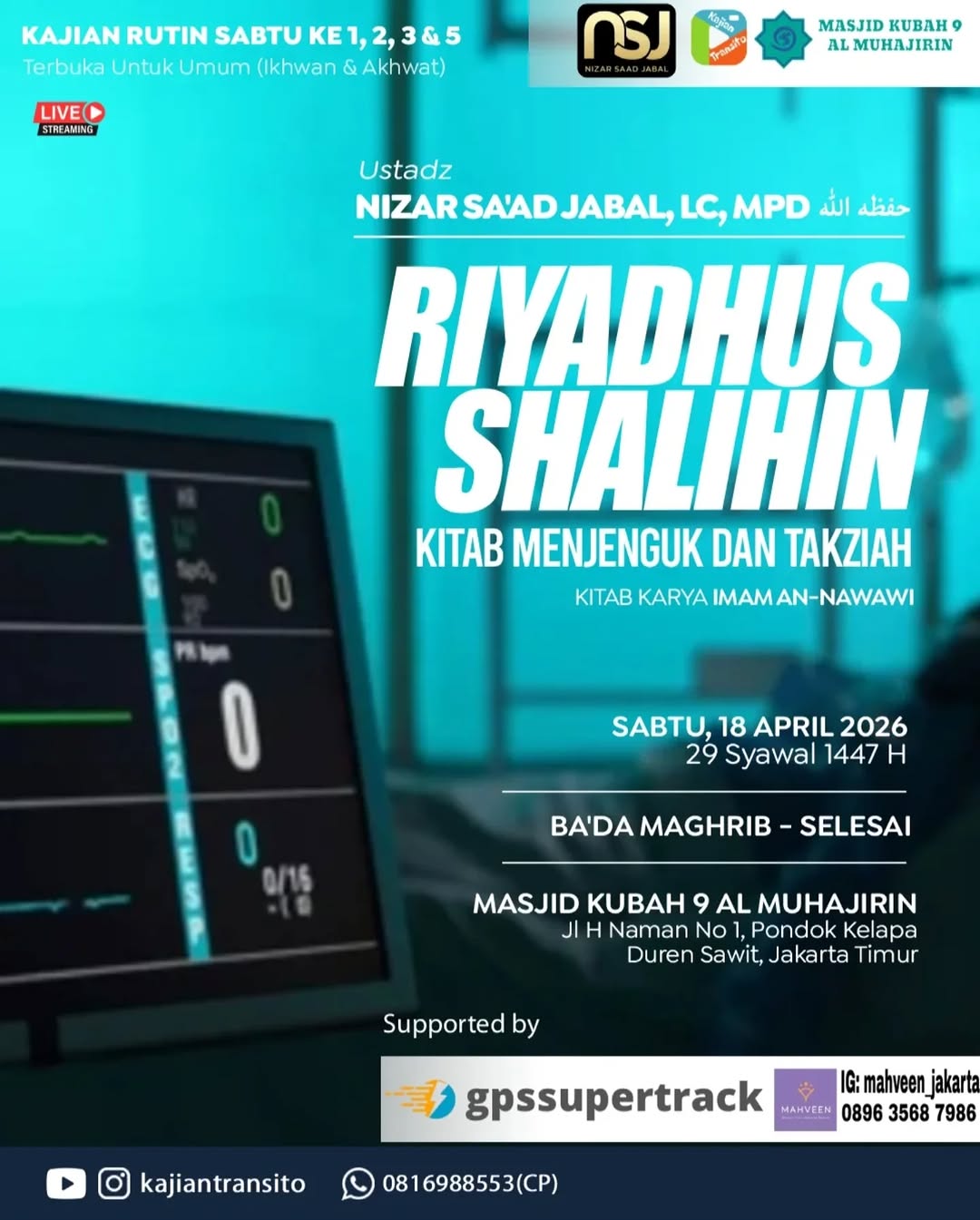Riyadhus Shalihin: Kitab Menjenguk dan Takziyah