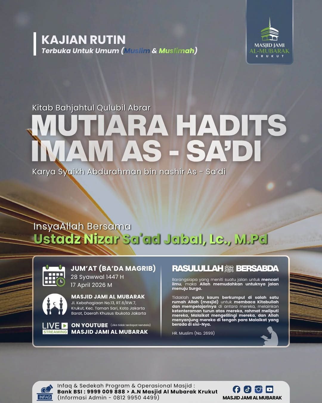 Mutia Hadits Imam As - Sa'di