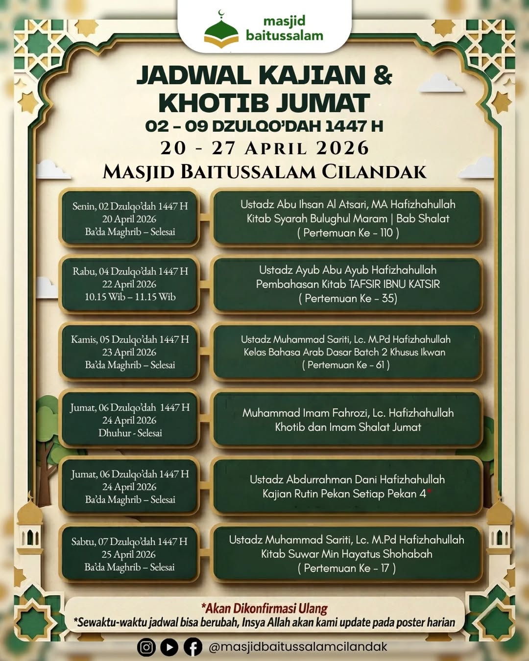 Syarah Bulughul Maram (Bab Shalat - Pertemuan ke-110)