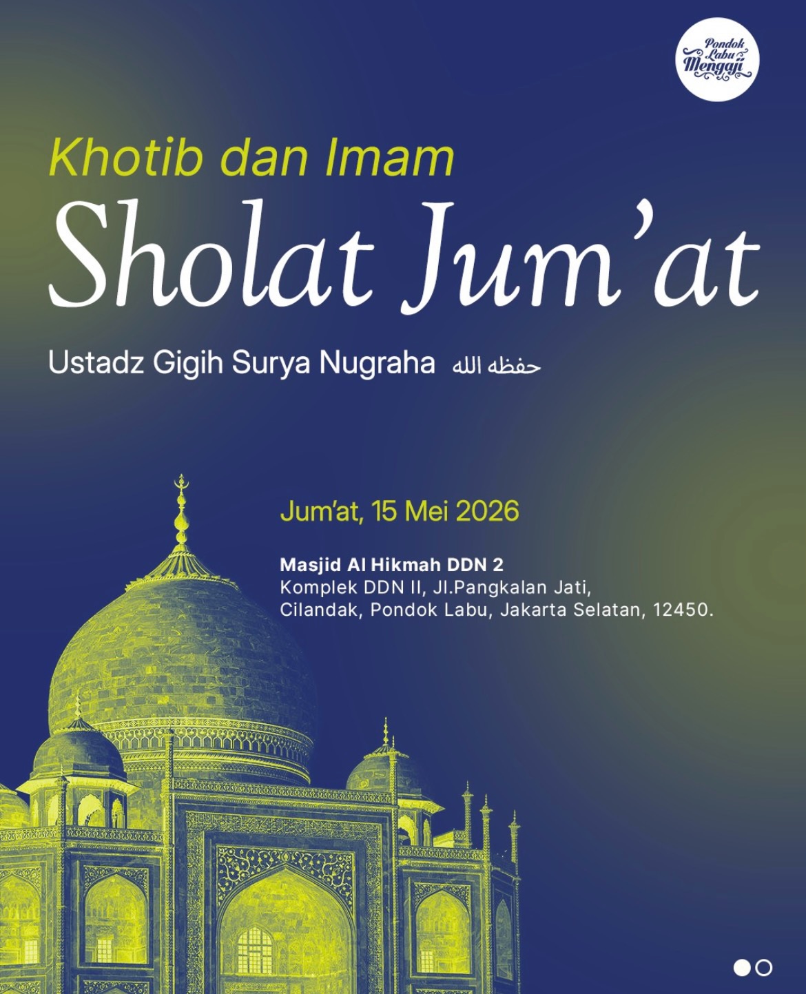 Khotib dan Imam Sholat Jum'at