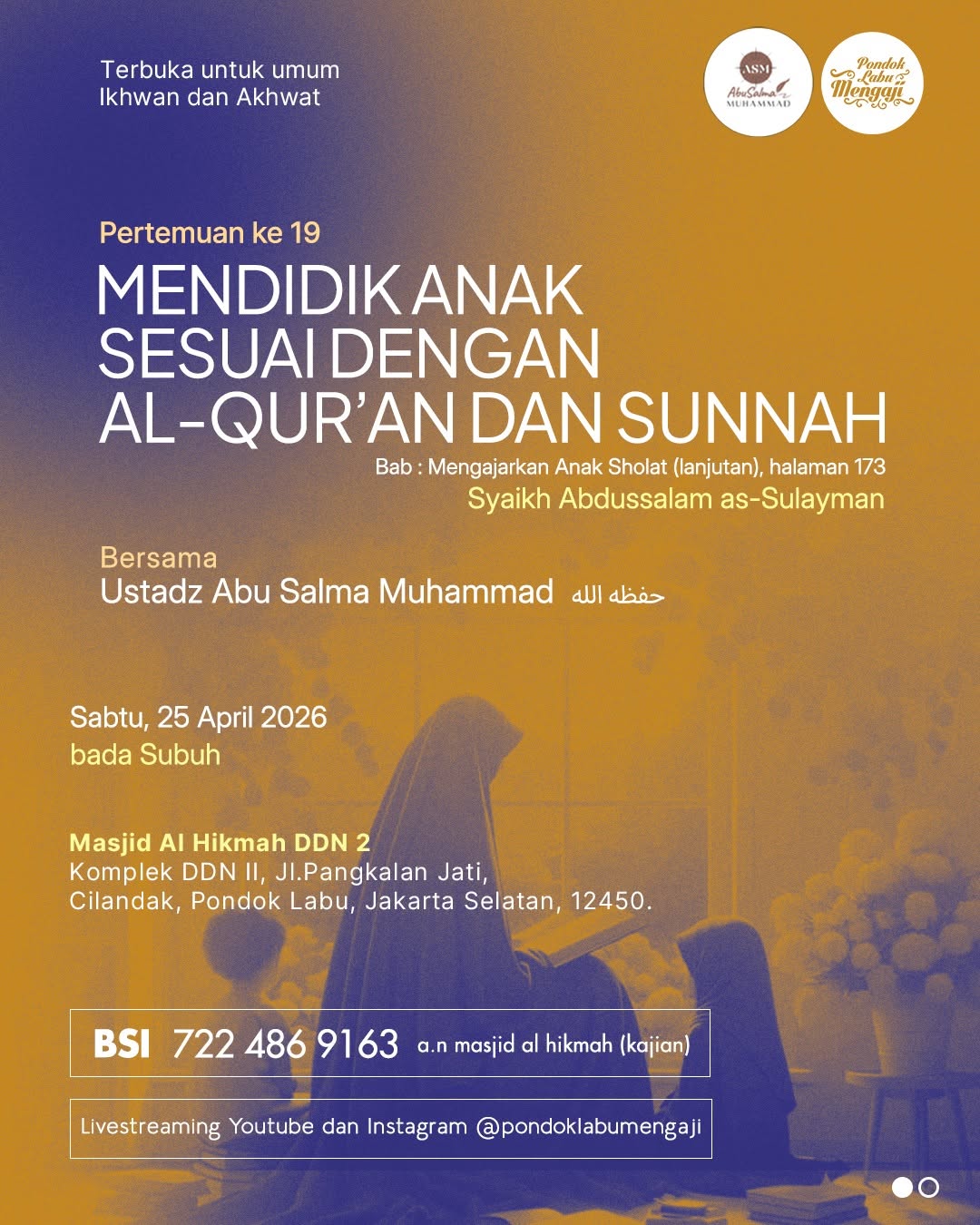 MENDIDIK ANAK SESUAI DENGAN AL-QUR'AN DAN SUNNAH