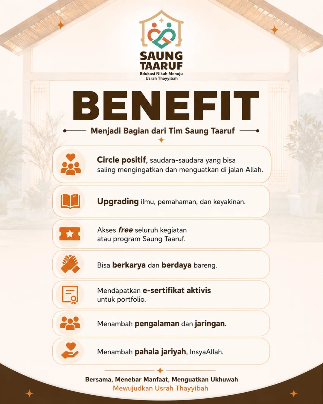 OPEN VOLUNTEER SAUNG TAARUF
