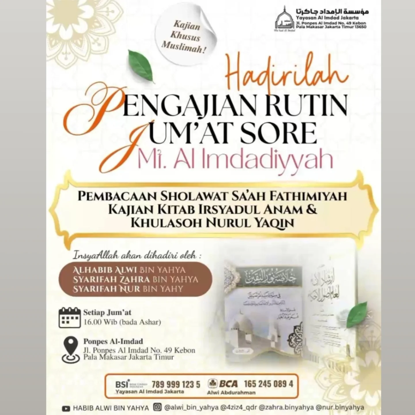 Pengajian Rutin Um'at Sore