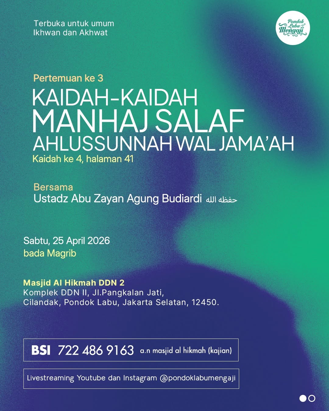 KAIDAH-KAIDAH MANHAJ SALAF AHLUSSUNNAH WAL Jama'AH