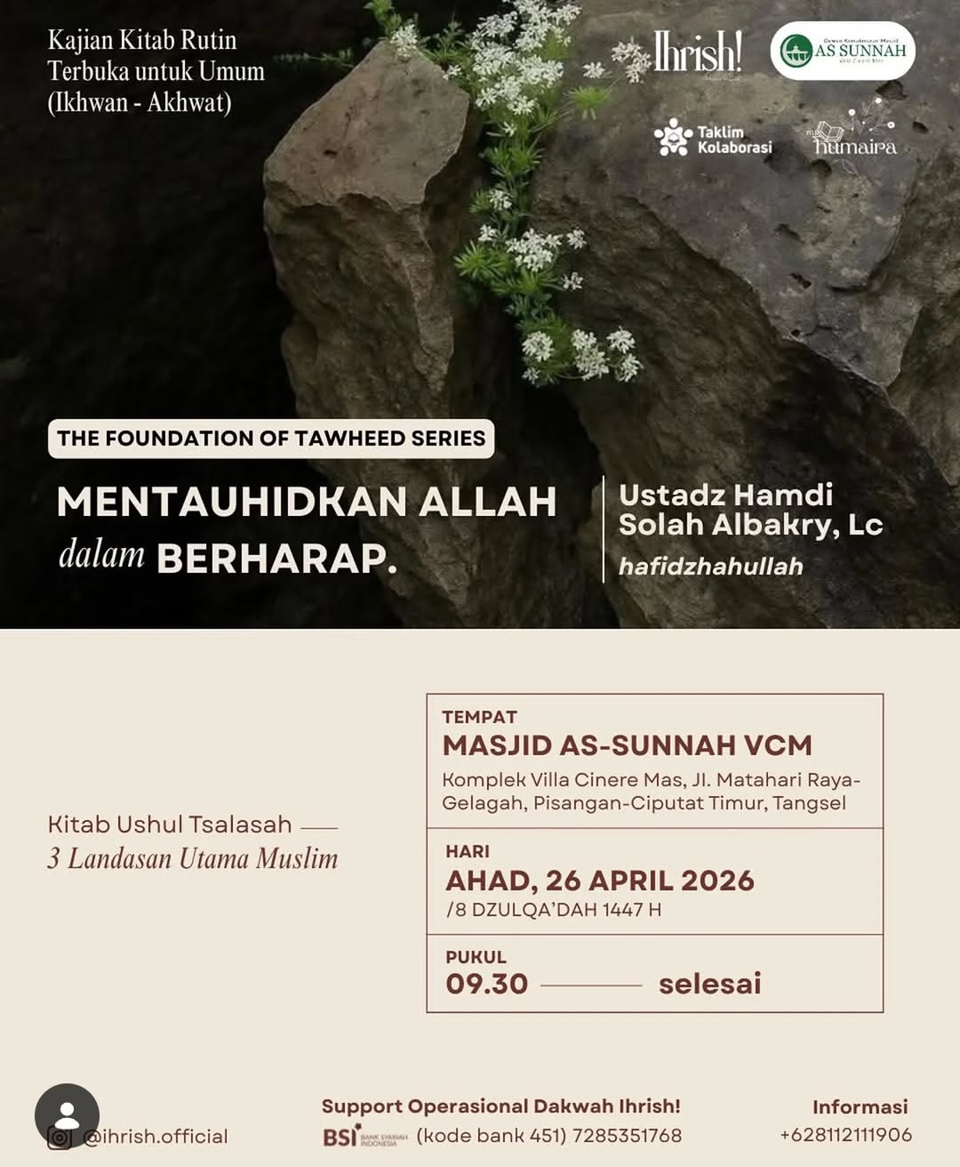 Mentauhidkan Allah dalam Berharap.