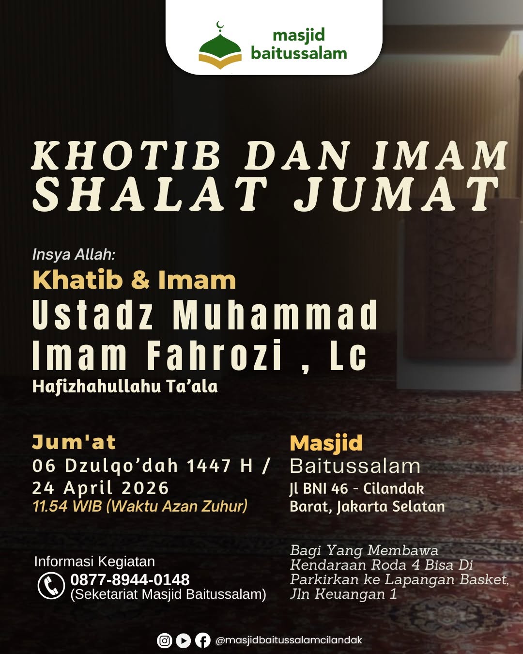 KHOTIB DAN IMAM SHALAT JUMAT