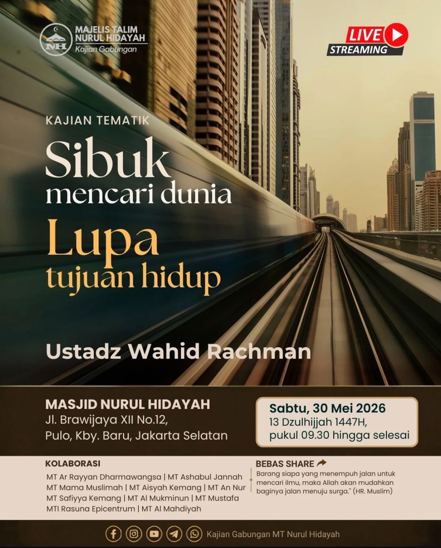Sibuk mencari dunia, Lupa tujuan hidup