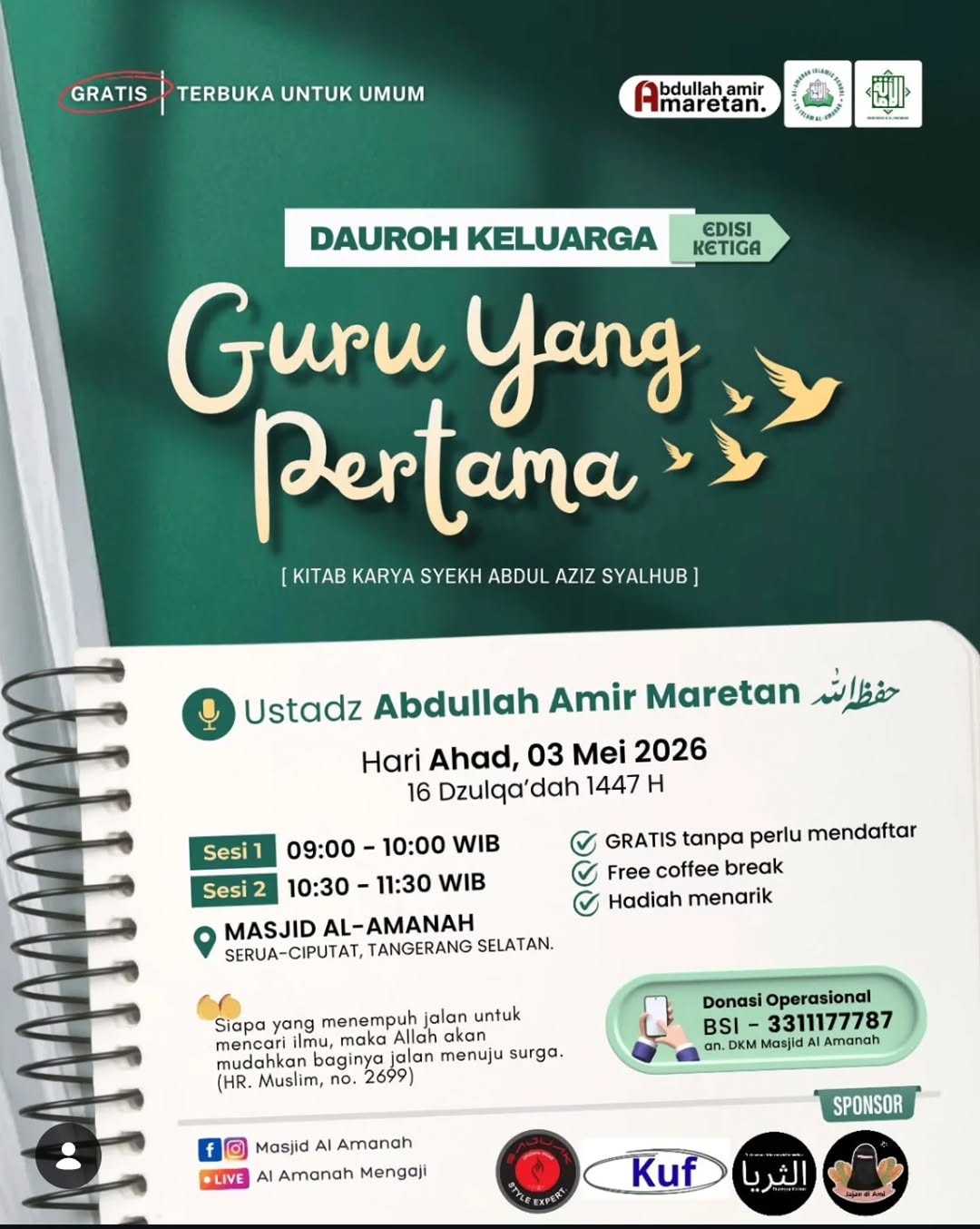 Dauroh Keluarga - Guru Yang Pertama (Edisi Ketiga)