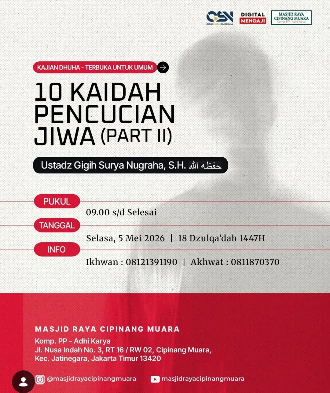 KAJIAN DHUHA - TERBUKA UNTUK UMUM