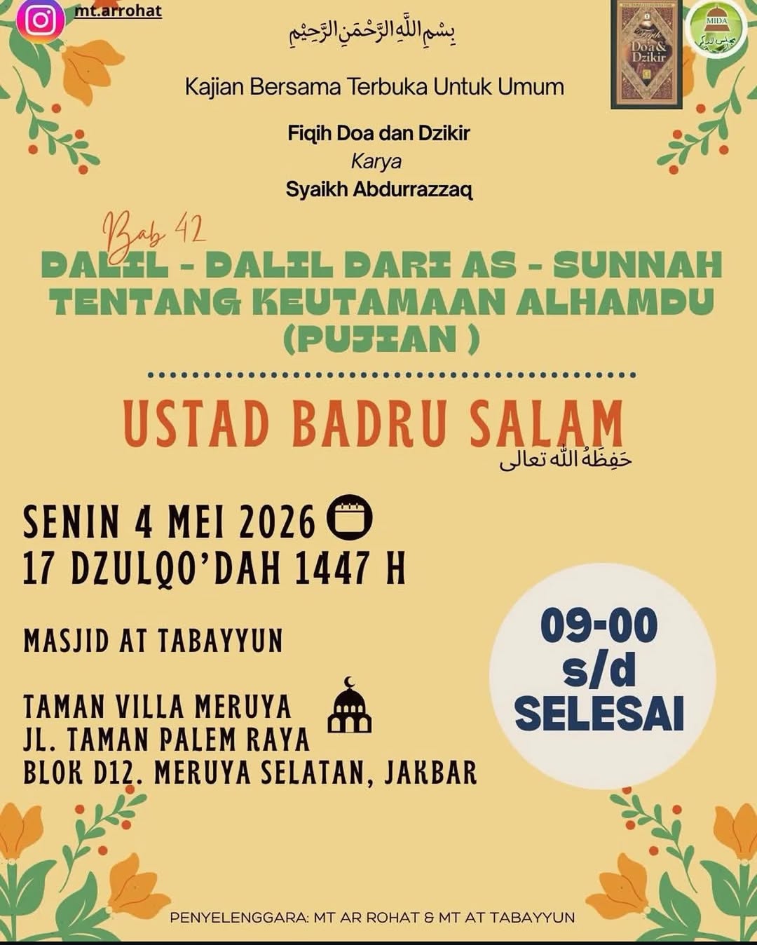Dalil-dalil Dari As-Sunnah tentang keutamaan Alhamdu (Puji-pujian)