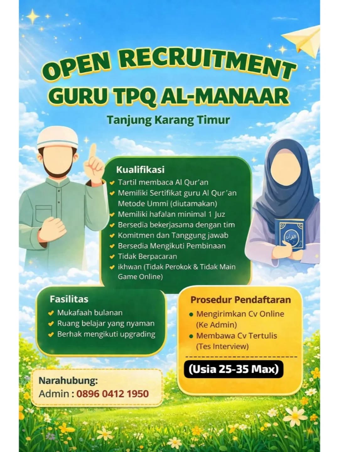Open Recruitment Guru TPQ AL-MANAAR