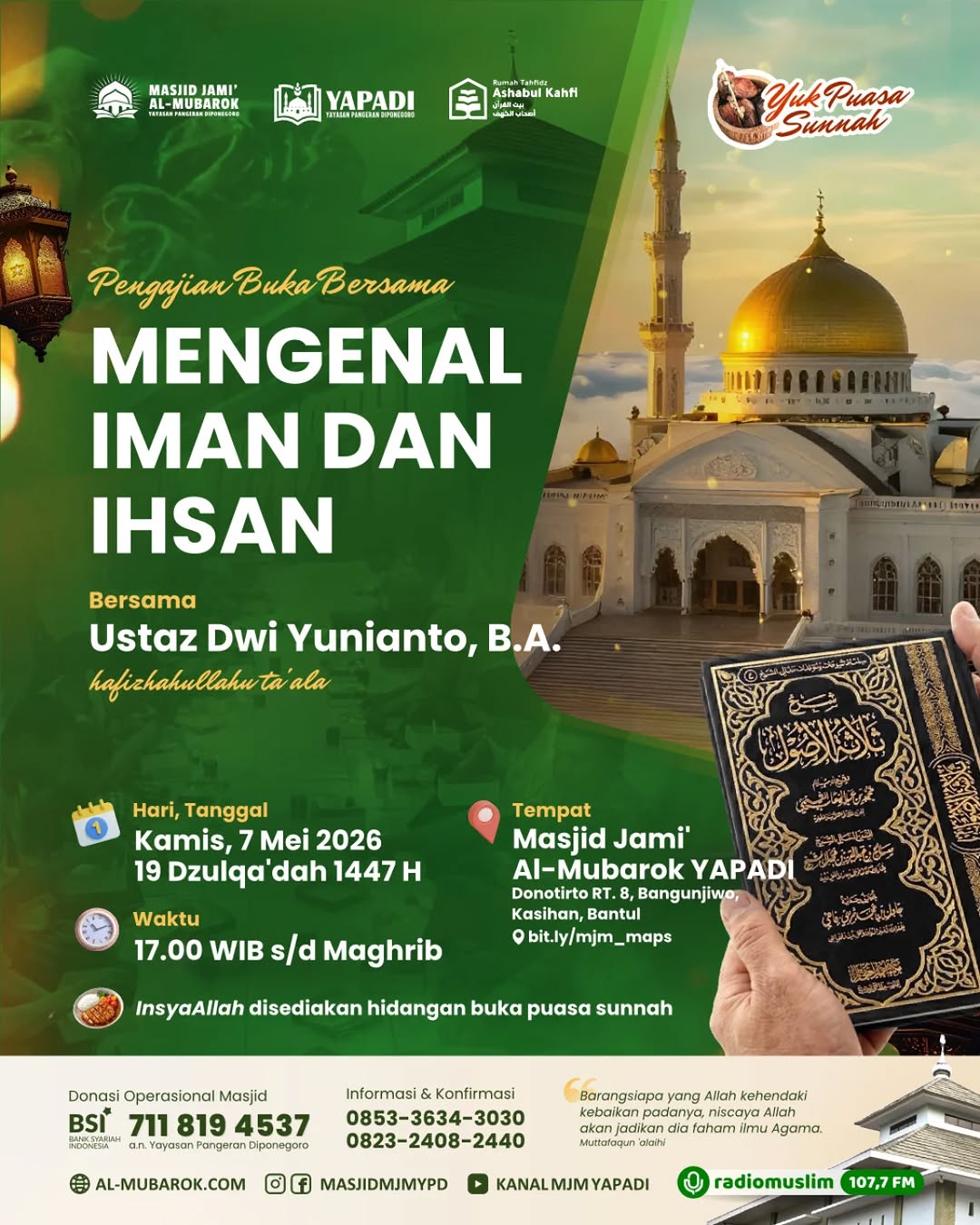 Pengajian Buka Bersama: Mengenal Iman dan Ihsan