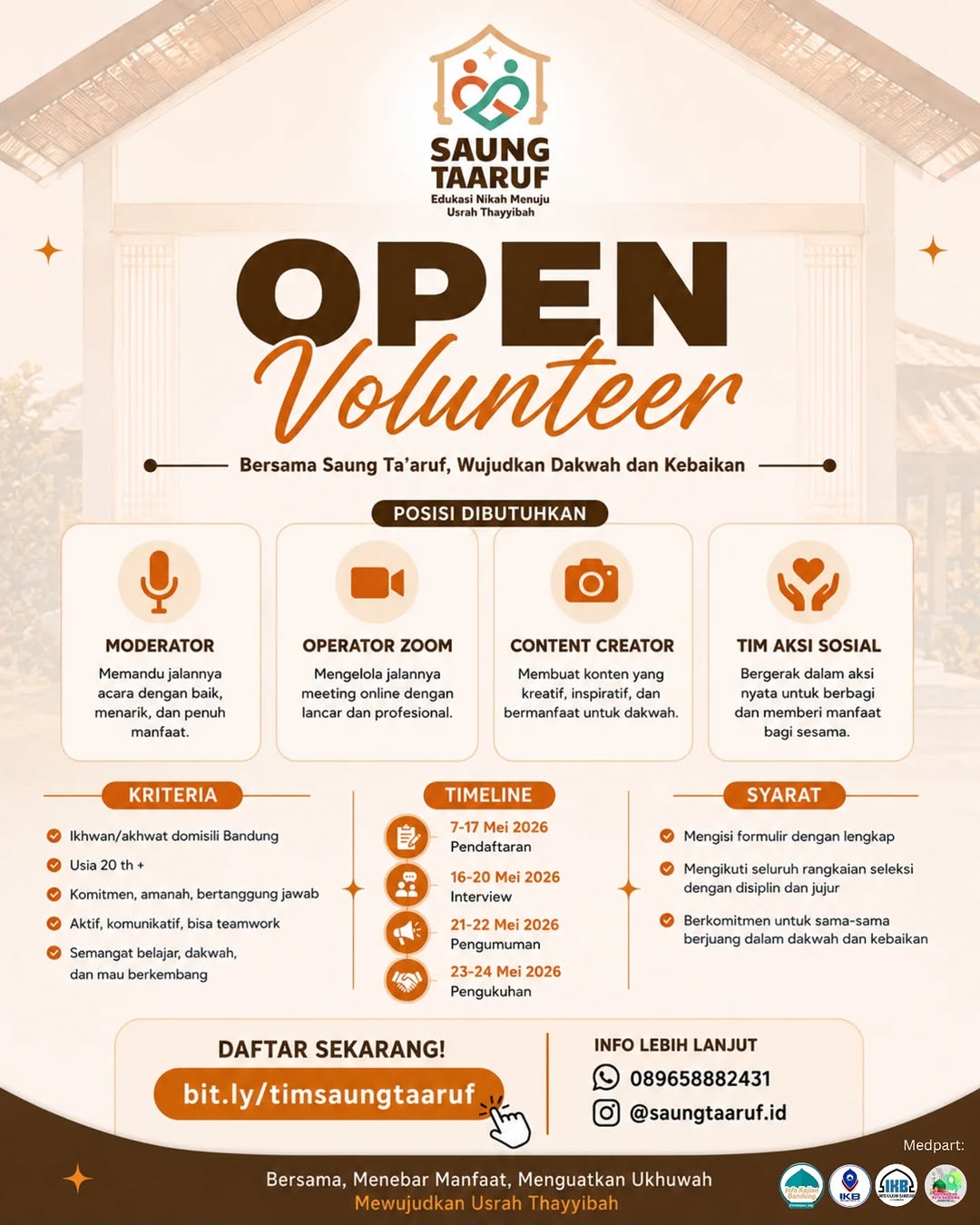 OPEN VOLUNTEER SAUNG TA’ARUF