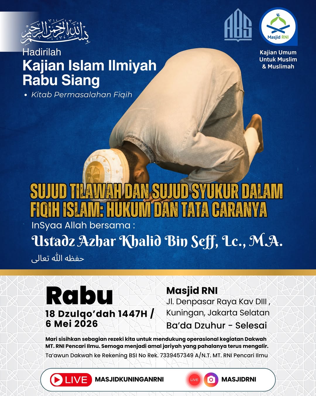 Kajian Islam Ilmiyah Rabu Siang