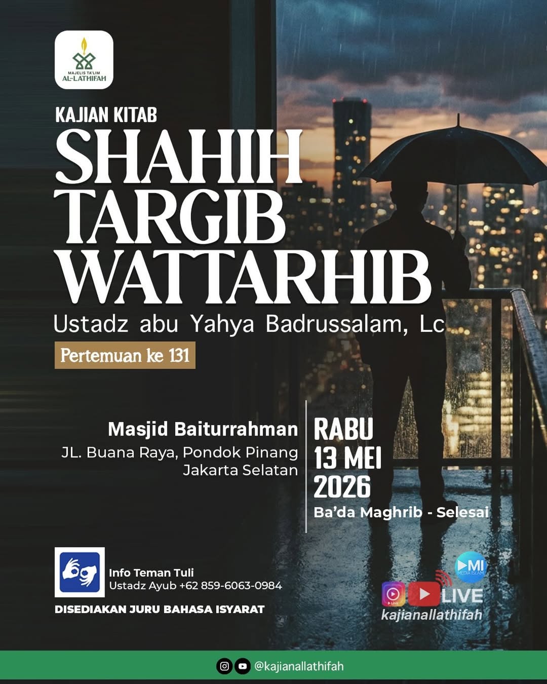 Kajian Kitab Shahih Targib Wattarhib