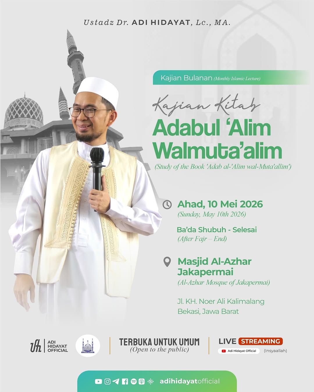 Melanjutkan Pembahasan Kajian Kitab Adabul Alim Wal Muta’alim