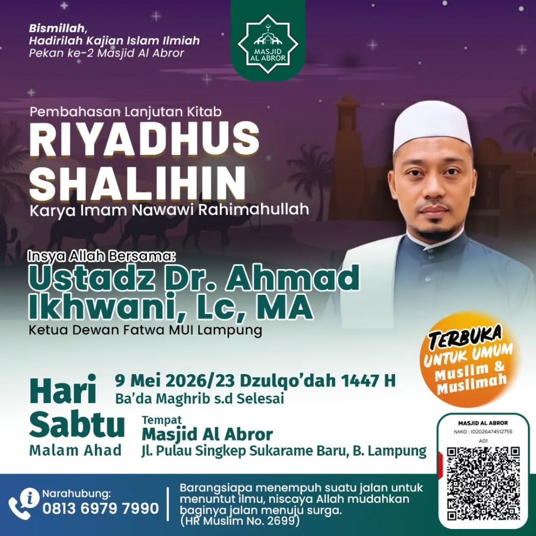 Kajian Rutin Sabtu Malam Ahad Masjid Al Abror