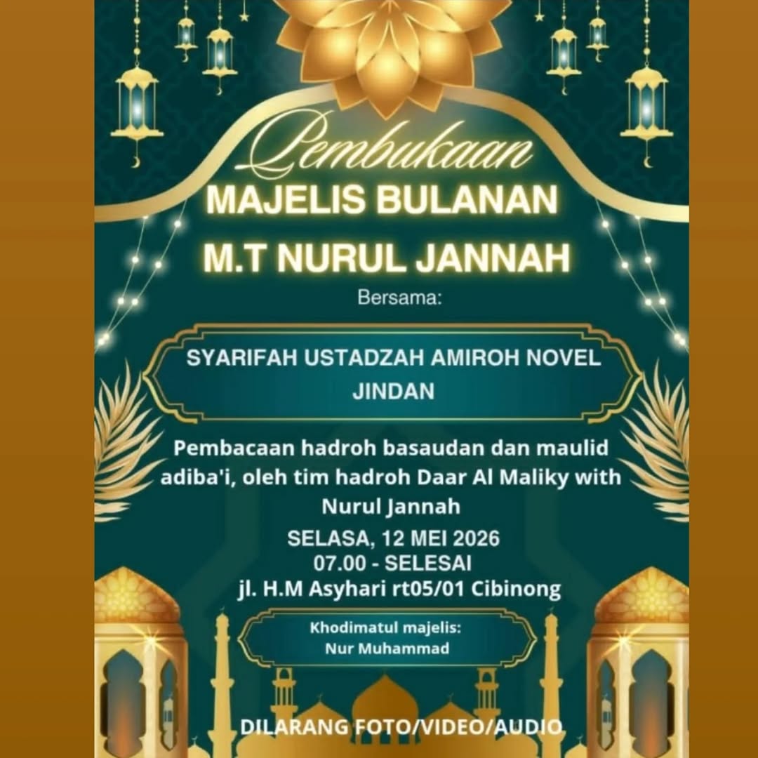 Pembukaan Majelis Bulanan MT Nurul Jannah