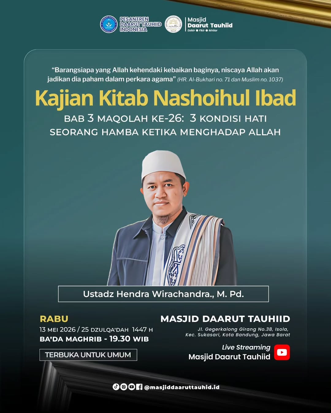 Kajian Kitab Nashoihul Ibad