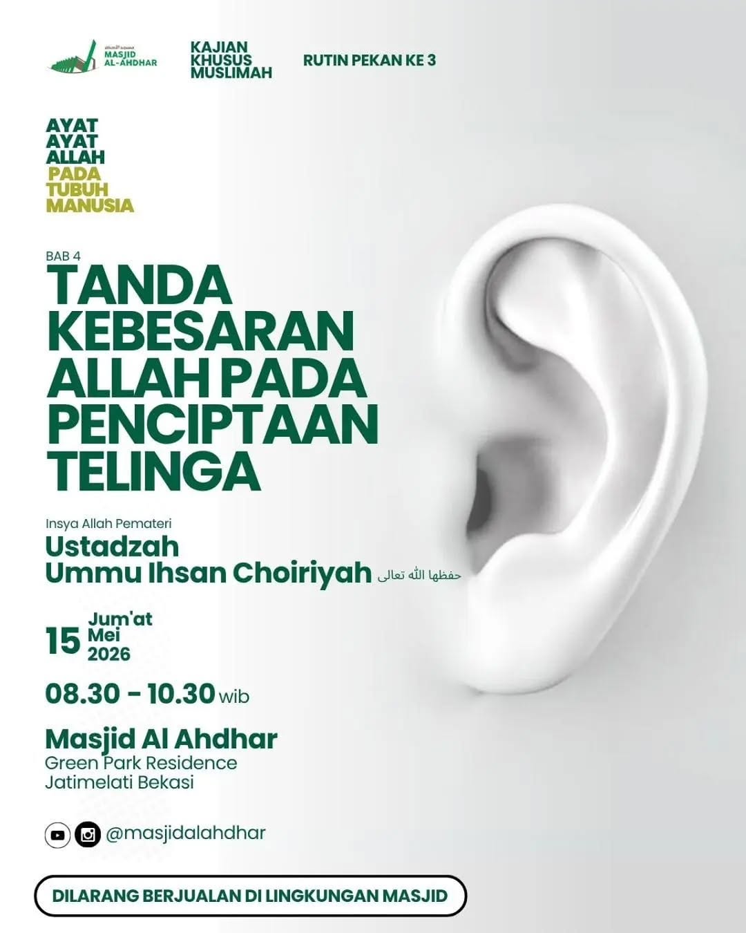 TANDA KEBESARAN ALLAH PADA PENCIPTAAN TELINGA