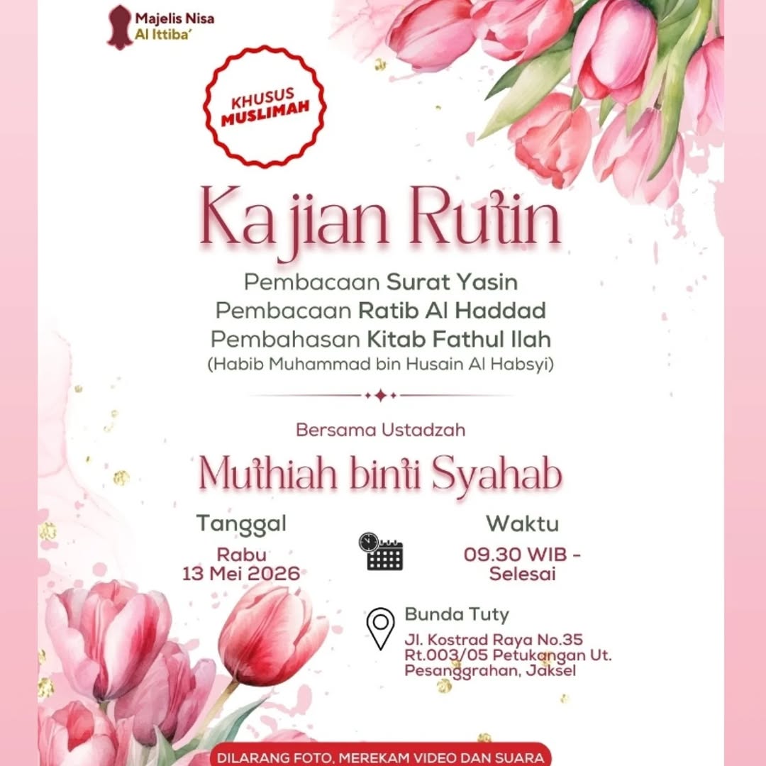 Kajian Rutin Khusus Muslimah