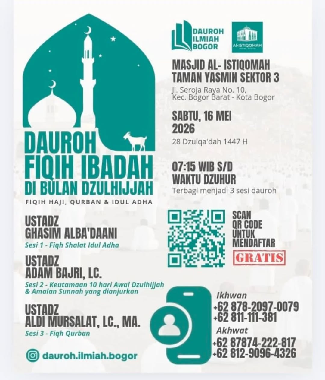 Dauroh Fiqih Ibadah di Bulan Dzulhijjah