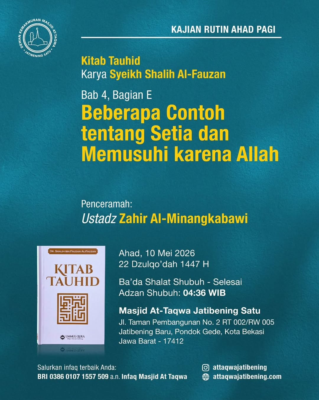 Kitab Tauhid: Beberapa Contoh tentang Setia dan Memusuhi karena Allah