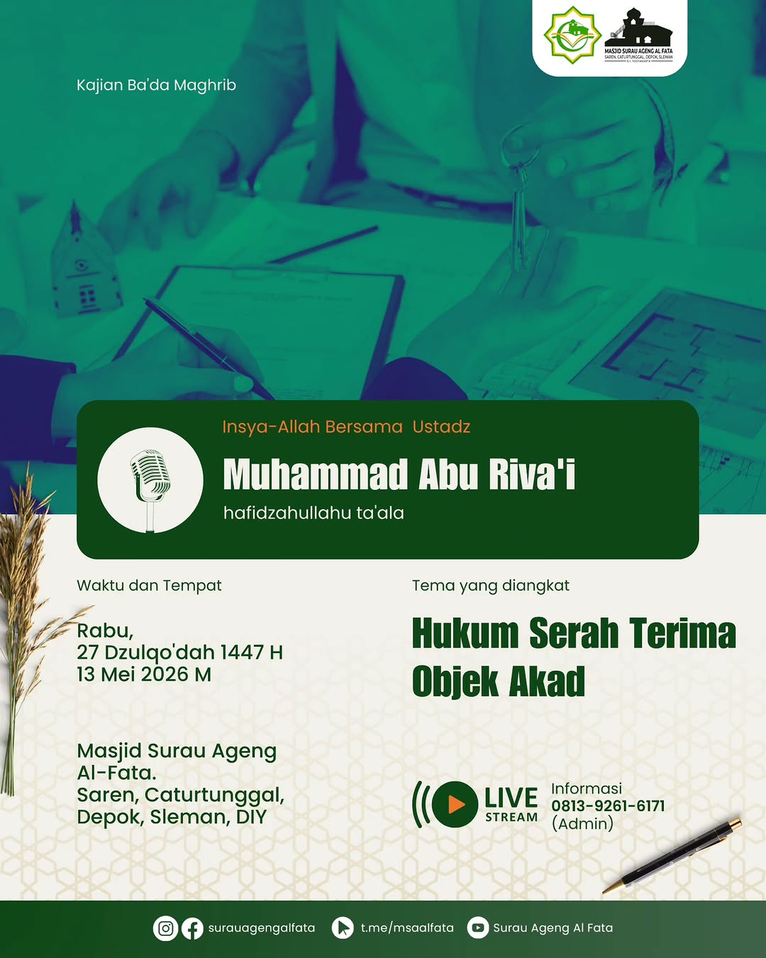 Hukum Serah Terima Objek Akad