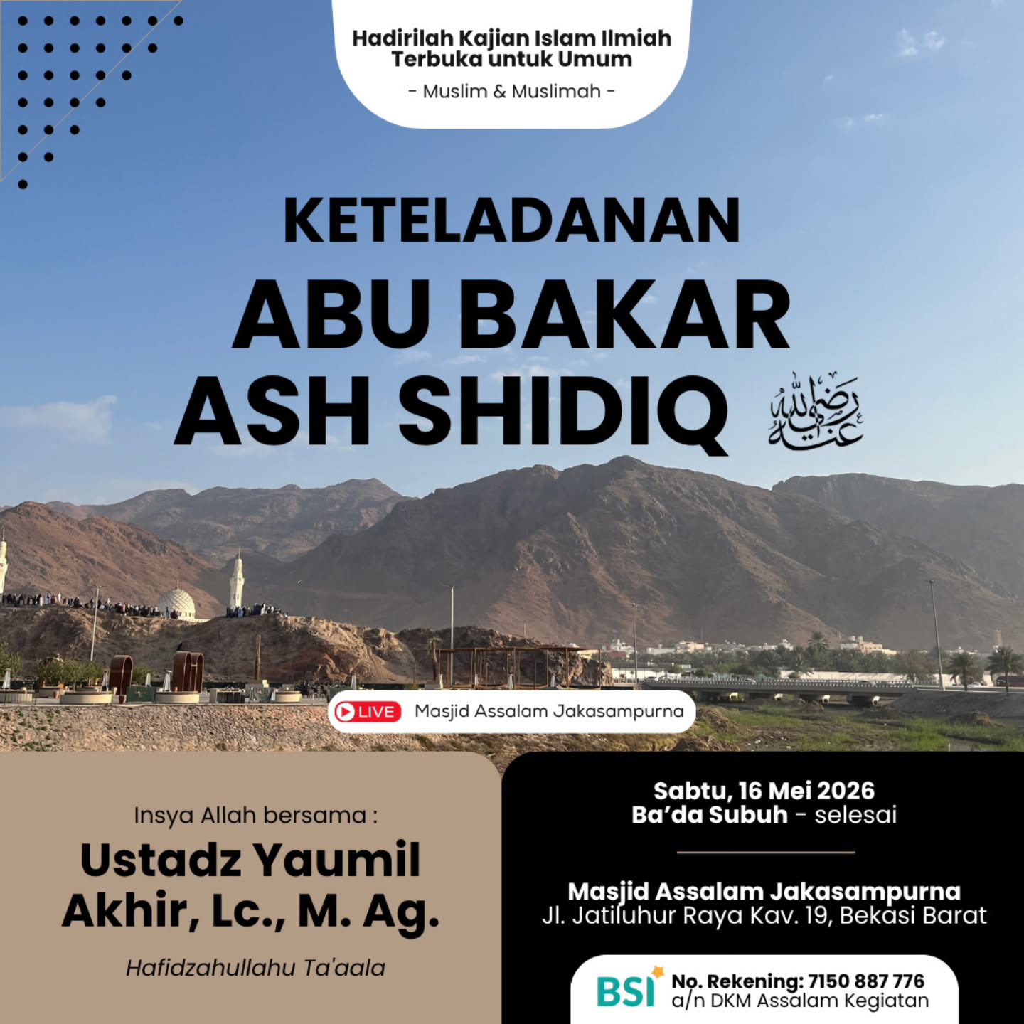 KETELADANAN ABU BAKAR ASH SHIDIQ
