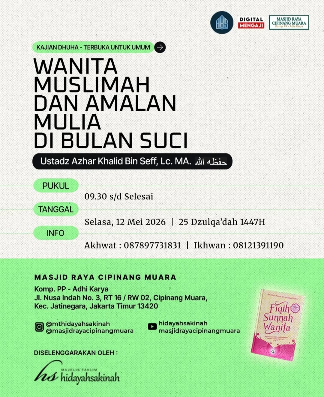 Wanita Muslimah dan Amalan Mulia di Bulan Suci
