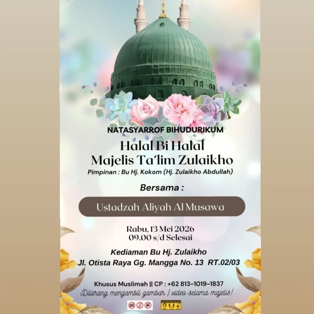 Halal Bi Halal Majelis Ta’lim Zulaikho