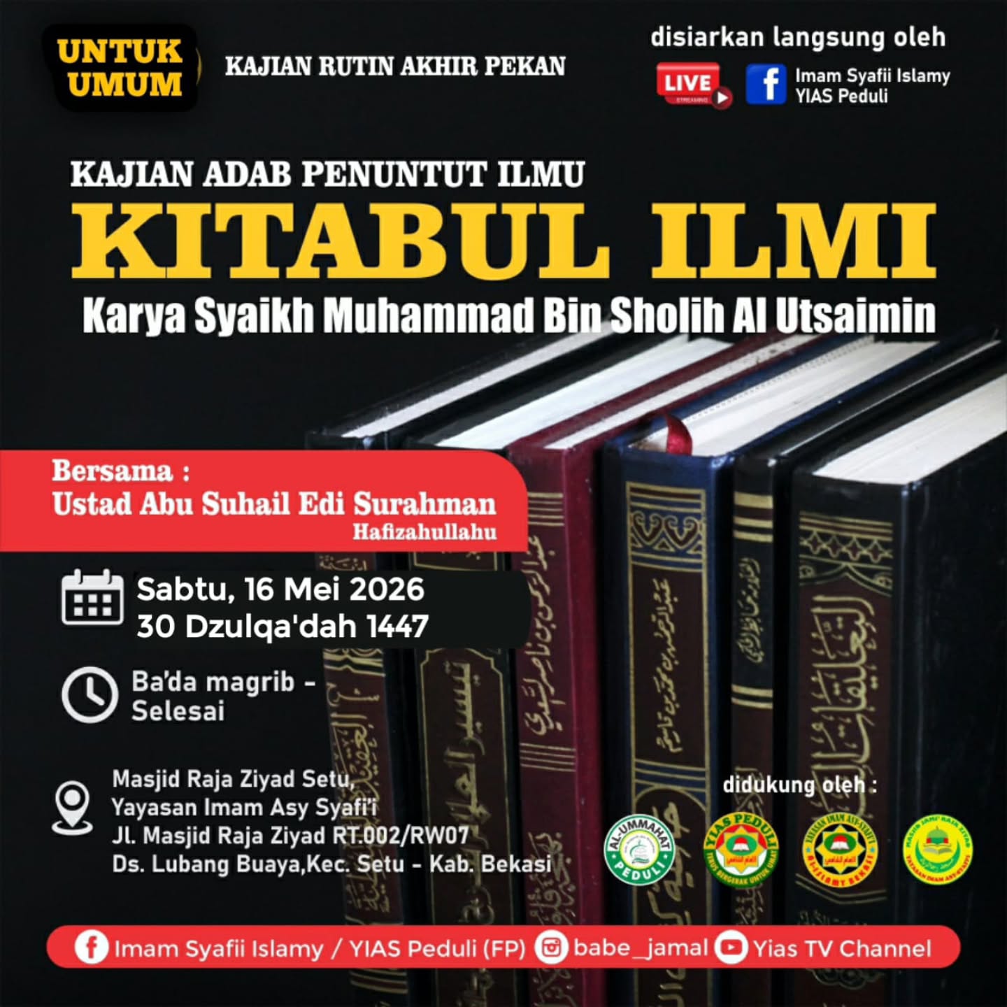 KAJIAN ADAB PENUNTUT ILMU KITABUL ILMI