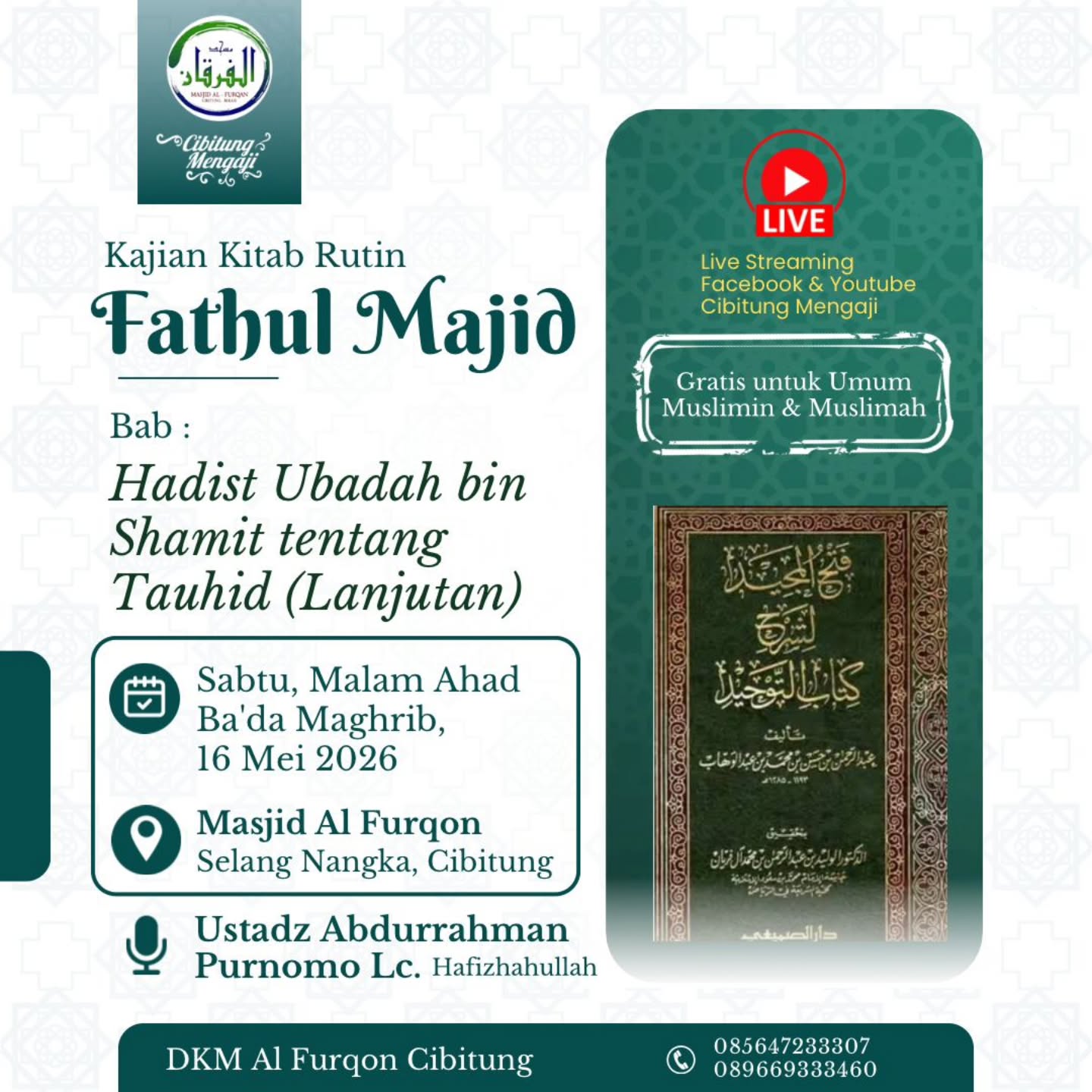 Kajian Kitab Rutin Fathul Majid