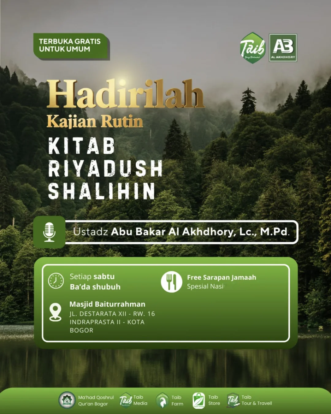 Hadirlah Kajian Rutin Kitab Riyadhush Shalihin