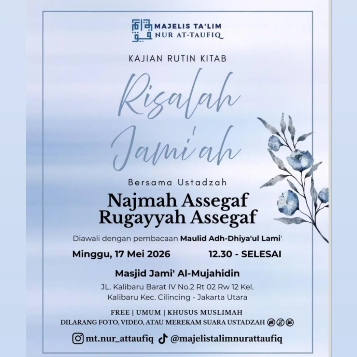 Kajian Rutin Kitab Risalah Jamiah