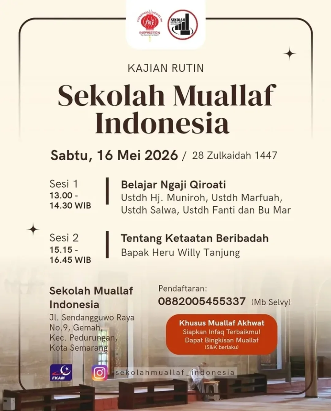 Kajian Rutin Sekolah Muallaf Indonesia