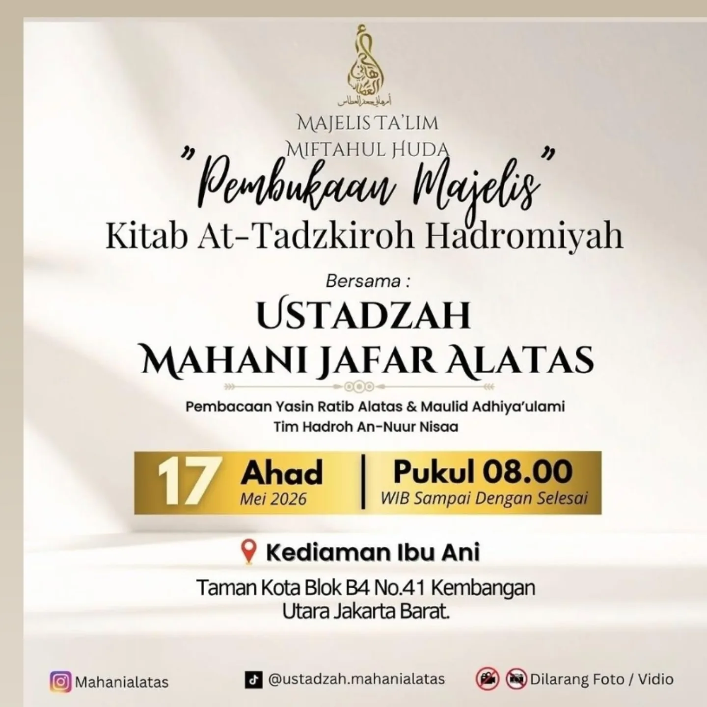 Pembukaan Majelis Kitab At-Tadzkiroh Hadromiyah
