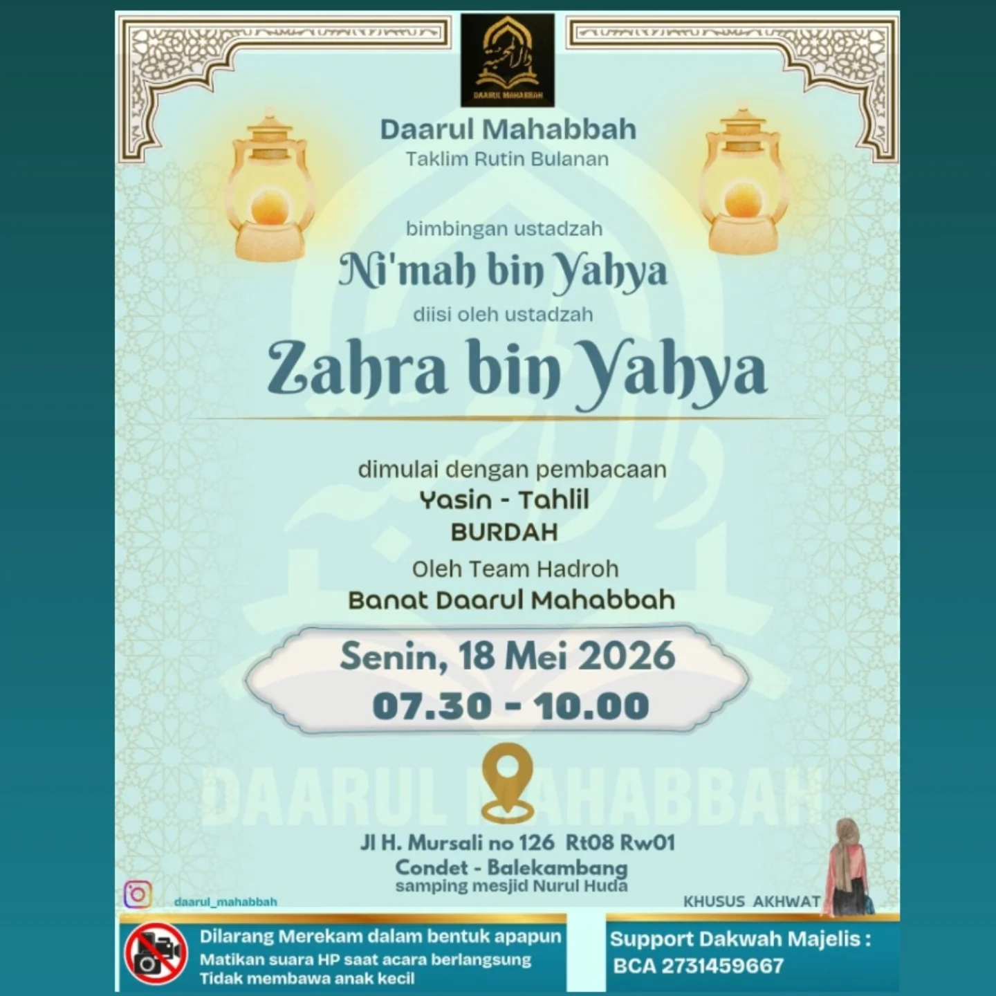 Pembacaan Yasin, Tahlil, Burdah