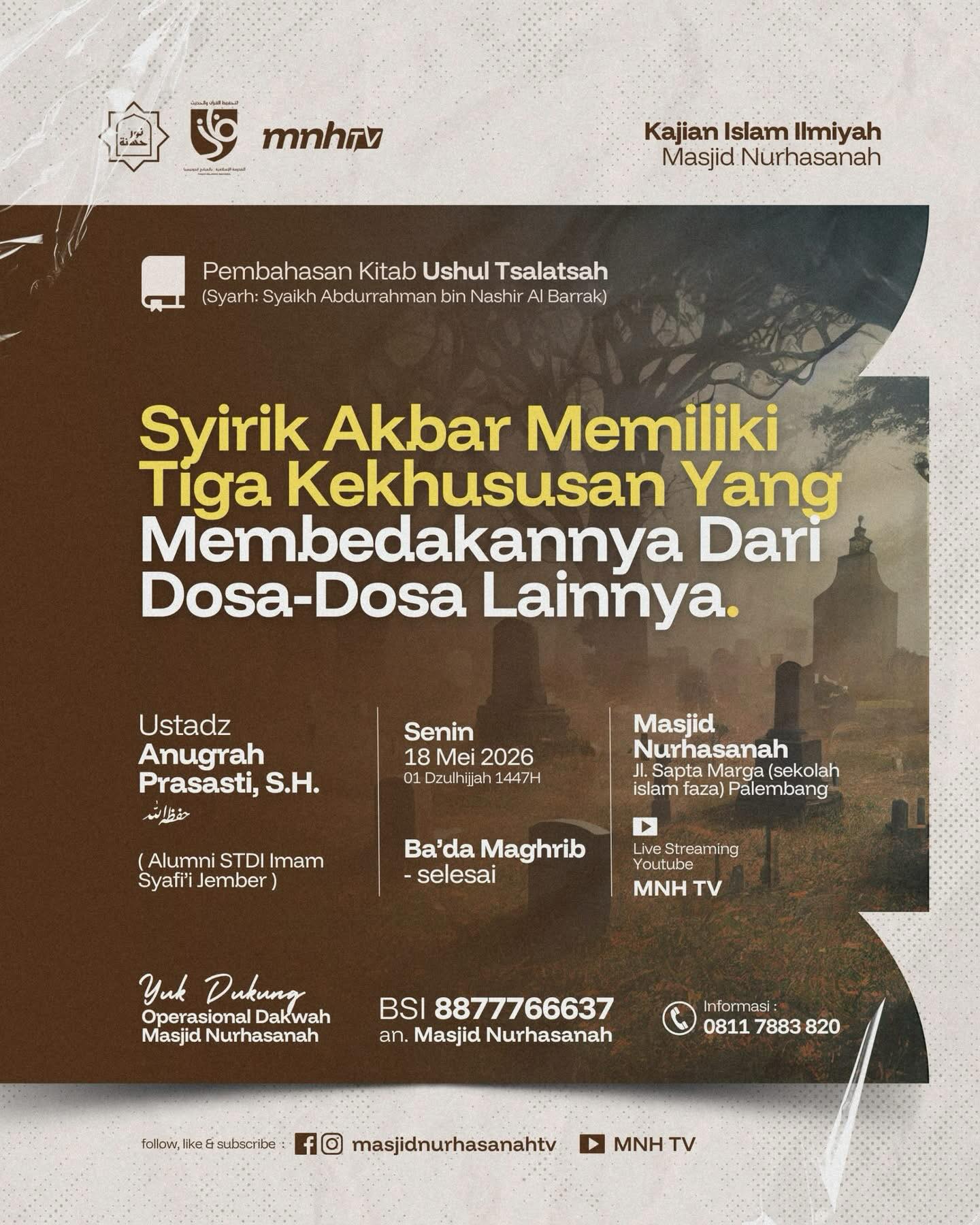 Syirik Akbar Memiliki Tiga Kekhususan Yang Membedakannya Dari Dosa-Dosa Lainnya.