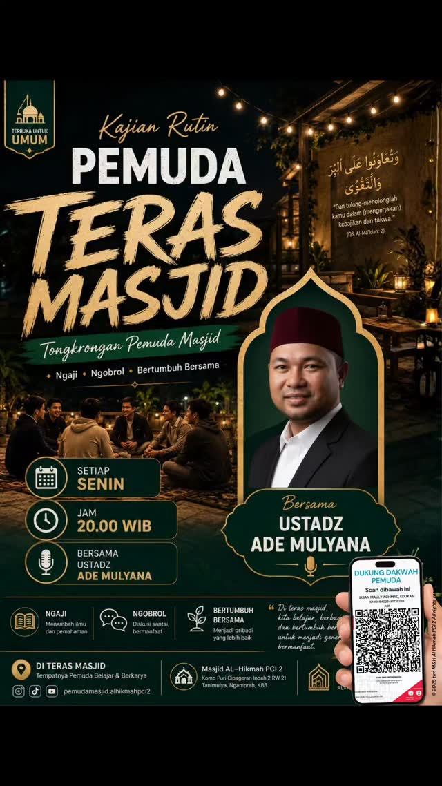 Kajian Rutin Pemuda Teras Masjid