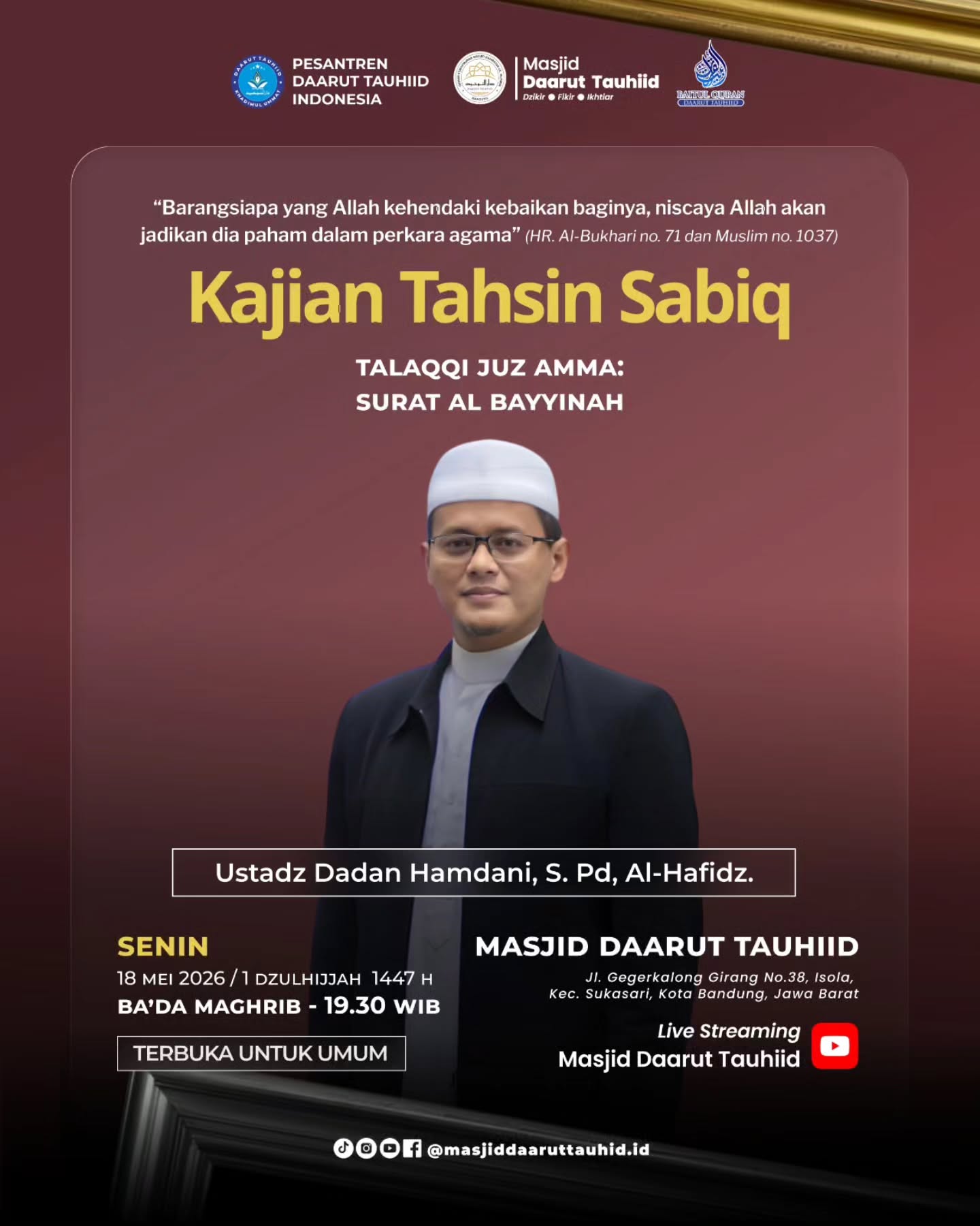 Kajian Tahsin Sabiq