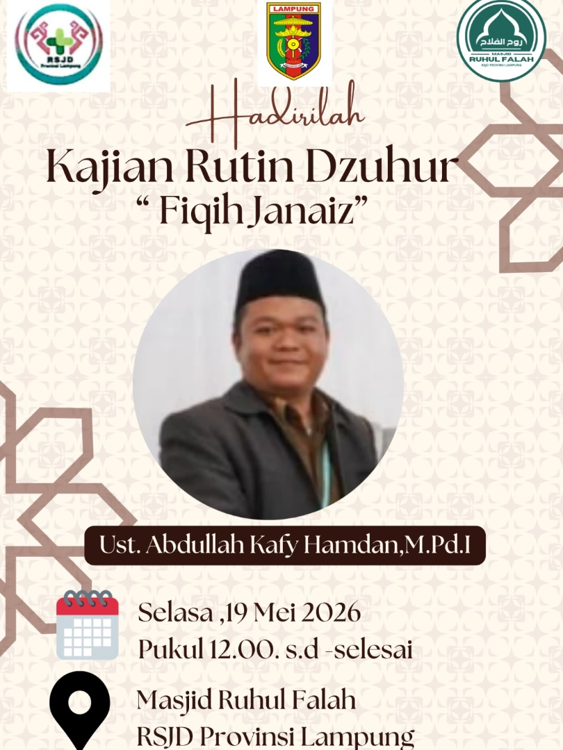 Hadirilah Kajian Rutin Dzuhur 'Fiqh Janaiz'