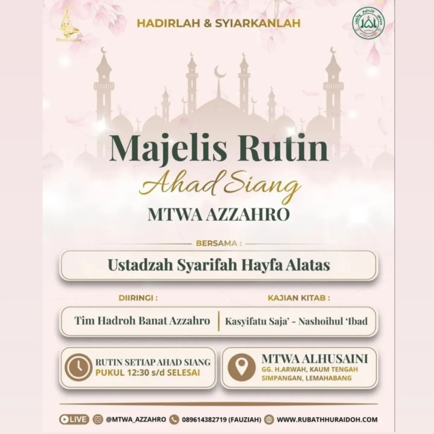 Majelis Rutin Ahad Siang